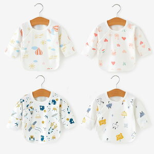 ベビー 新生児 肌着 和尚服 短肌着 トップス 半袖 薄手 春夏 0-3ヶ月 通気性 部屋着 普段使い 総柄 前開き(x2)