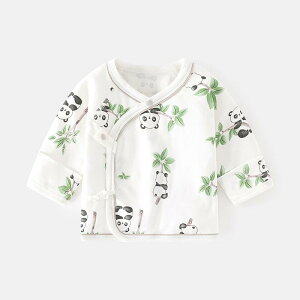 ベビー 新生児 短肌着 綿100% 縫い目なし フラットシーマ 合わせタイプ 柔らかい 優しい肌触り 春秋冬 パジャマ ねんね着 開襟 紐結び かわいいプリント 男女兼用 男の子 女の子