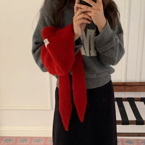 バラクラバ レディース 女性用 秋冬 レッド アクリル ニット帽 保温 防風 防寒 あったか ネックウォーマー スヌード一体型 耳当て付き カジュアル アウトドア 普段使い 韓国ファッション