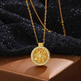 ネックレス レディース 女性用 S999純銀 八宝羅盤 羅針盤 ペンダント 開運 運気アップ 幸運 縁起物 お守り 伝統的 レトロ モダンチャイニーズ 中華風 文芸復古風 鎖骨ネックレス シルバーアクセサリー 肖邦チェーン