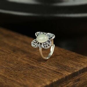 指輪 レディース 女性用 蝶 バタフライ 人差し指 タイシルバー 925スターリングシルバー いぶし加工 アンティーク レッドアゲート 赤メノウ 和田碧玉 カラーストーン 編み込み レトロ ヴィン