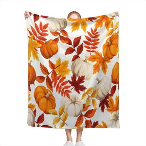毛布 カボチャ柄 フランネル ブランケット ふわふわ 柔らか 肌触り 心地よい 軽量 ポリエステル ソファ 旅行 ハロウィン 寝室 インテリア オールシーズン ひざ掛け