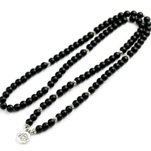 数珠ブレスレット ペア 男女兼用 瑪瑙 蓮 OM 仏手 目 合金 お守り 開運 厄除け 108玉 8mm 念珠 瞑想 ヨガ ネックレス ペンダント シンプル エスニック アジアン(x2)