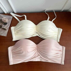 ブラジャー レディース フレンチ 純欲 ランジェリー 小胸 バストアップ 寄せ上げ ノンワイヤー ハーフカップ シームレス 垂れ防止 ホールド ボリュームアップ 快適 デイリー インナー ナイロン スパンデックス 春夏