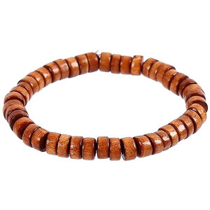 ブレスレット 男女兼用 民族風 銅銭 コイン ビーズ 木玉 ウッドビーズ 念珠 数珠 一連 腕輪 かわいい おしゃれ ファッション アクセサリー 普段使い プレゼント ギフト