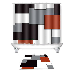 シャワーカーテン 防水 ポリエステル 3D デジタルプリント 幾何学模様 バスルーム タペストリー 壁掛け インテリア 目隠し 間仕切り モダン おしゃれ 高級感 模様替え