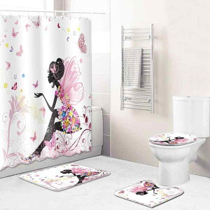 シャワーカーテン カートゥーン キャラクター アニメ柄 人物柄 防水 撥水 ポリエステル製 バスルーム 浴室 間仕切り 目隠し リビング 寝室 壁掛け タペストリー