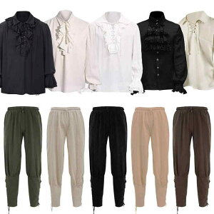 コスプレ メンズ 男性用 中世 欧米 西部劇 レトロ ヴィンテージ 海賊 舞台衣装 仮装 ハロウィン イベント 衣装 演劇 発表会 パンツ ズボン ボトムス