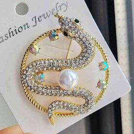 ブローチ 男女兼用 立体 干支 巳 蛇モチーフ 中華風 レトロ ヴィンテージ 高級感 個性的 ピン 合金 アクセサリー シルバー ゴールド フォーマル カジュアル