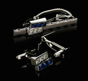 カフスボタン メンズ ネクタイピン タイピン クリスタル アメジスト 菱形 ラインストーン 上質 韓国風 ギフトセット プレゼント ビジネス フォーマル 結婚式 パーティー おしゃれ 高級感