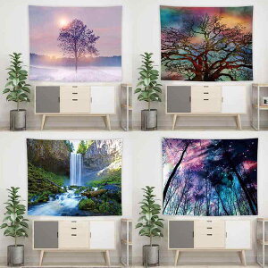 タペストリー リアル森林風景 写実画 北欧風 壁掛け ウォールデコレーション 寝室 リビング 子供部屋 賃貸 模様替え インテリア装飾 ポリエステル素材 洗濯可能 長方形