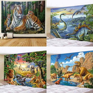 タペストリー 家庭用 リビング 寝室 部屋飾り 背景幕 ウォールデコレーション 北欧風 風景柄 長方形 ポリエステル 洗濯可能 デジタル転写プリント 書斎 子供部屋 間仕切り 目隠し(x2)