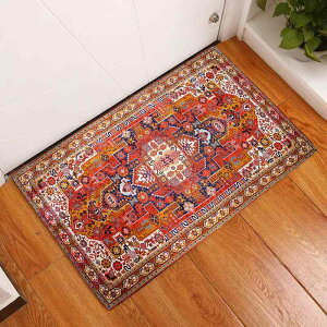 玄関マット 室内用 リビング 寝室 キッチン レトロ モダンチャイニーズ 防汚 ウォッシャブル ポリエステル クッション性 大型 長方形 ラグ フロアマット