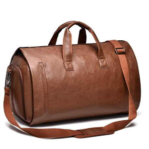 バッグ メンズ トラベルガーメントケース PUレザー 折りたたみ 大容量 スーツ収納 出張 ビジネス 旅行 フォーマル ブラック ブラウン ピンク ブルー 撥水加工 耐久性 高級感