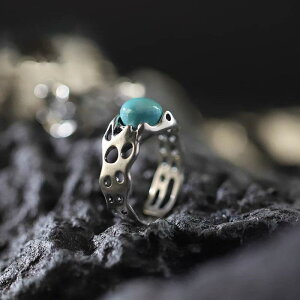 リング 男女兼用 S925 シルバー レトロ アンティーク ヴィンテージ タイシルバー 指輪台 真円 丸型 空枠 DIY ハンドメイド 琥珀 アンバー セッティング