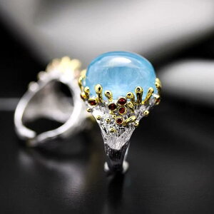 DIY 指輪 レディース SV925 純銀 イタリアンデザイン 電気メッキ加工 裸石用リング台 サイズ調整可能 フリーサイズ オーバル 翡翠 琥珀対応 軽奢スタイル 通勤 オフィス 春夏(x2)