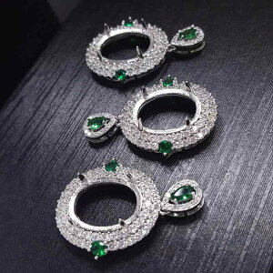 y_g S925Vo[ g I[o 12x16mm 13x18mmΉ J[Xg[ ΍ ZbeBO DIY nhCh i` 킢  CgOWA[(x2)