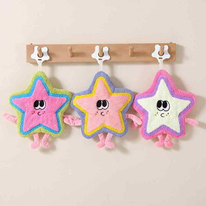 ベビーおもちゃ 赤ちゃん 幼児用 星形 歯固め ぬいぐるみ おしゃぶりタオル 安心毛布 ふわふわ素材 厚手 吸水性 口に入れても安心 吊り下げ チャーム ベビーカー ベッドメリー かわいい ピ