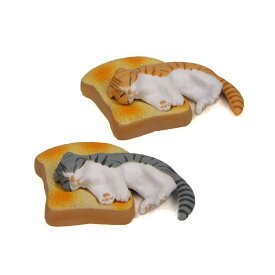 猫 フィギュア 食パン クッション型 ヒョウ柄 かわいい 癒し系 韓国風 おしゃれ デスク飾り インテリア雑貨 ミニチュア ジオラマ コレクション PVC素材 グレー イエロー プレゼント
