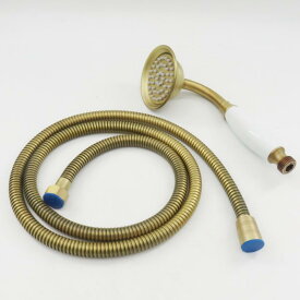 シャワーセット ヨーロピアン レトロ アンティーク ゴールド 銅製 高級感 電気メッキ加工 ハンドシャワー オーバーヘッドシャワー レインシャワー 浴室 バスルーム 洗面所 壁掛け ホース