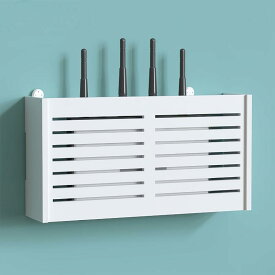 収納ラック 家庭用 Wi-Fiルーター セットトップボックス テレビチューナー 壁掛け ウォールシェルフ 穴開け不要 配線隠し 目隠し リビング 整理整頓 ケーブル整理 シンプル モダン おしゃれ インテリア