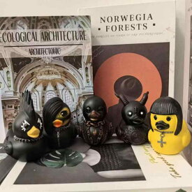 置物 アヒル サタン パンク デスロック ヴァレンティーナ ゴシックガール風 ユニーク レジン製 インテリア オブジェ デスクトップ飾り 動物モチーフ