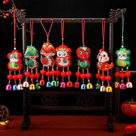 チャーム 巳年 干支 蛇モチーフ 中国風 香袋 匂い袋 鈴 タッセル フリンジ キーホルダー バッグチャーム 刺繡 中国紅 縁起物 お守り プレゼント ギフト 贈り物 贈答品