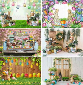 背景布 イースター うさぎ かわいい ラビット デコレーション タペストリー バナー 春夏 イベント パーティー ガーデン 背景幕 飾り付け ポリエステル 写真撮影用