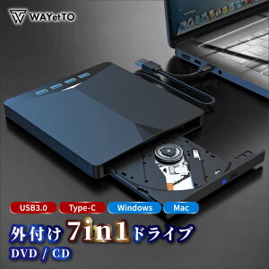 _撅N[|^ DVDhCu Ot CDhCu USB3.0 7in1 |[^uhCu CD DVD ǂݎ  ] USB TypeC P[u ^CvC Windows Mac OS p\R Vv ֗  ^ y y
