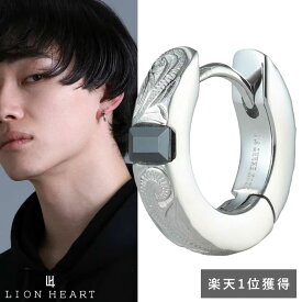 もうすぐ終了！クーポンで10％OFF 20日23時59分まで ライオンハート ハワイアン フープピアス ストーン サージカルステンレス シルバー ブラックジルコニア 金属アレルギー対応 ハワイアンジュエリー 片耳用 1点売り メンズ ブランド