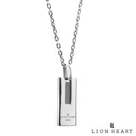 ライオンハート デント プレート ネックレス サージカルステンレス シルバー 金属アレルギー対応 メンズ ブランド LION HEART
