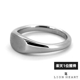 ライオンハート コンフォートリング サージカルステンレス 13号～21号 印台 金属アレルギー対応 指輪 メンズ ブランド LION HEART