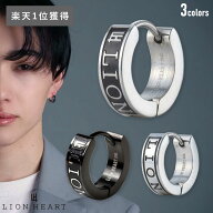 クーポンで10％OFF！17日9時59分まで ライオンハート メンズ フープピアス ブランド サージカルステンレ…