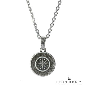 ライオンハート ハワイアン ネックレス コンパス サージカルステンレス316L シルバー 金属アレルギー対応 メンズ ブランド LION HEART