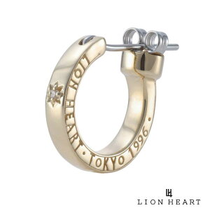 ライオンハート for Gift クロッシングピアス ELプレーン フープ K10ゴールド Sサイズ 片耳用 1点売り ピアス フープピアス メンズ ブランド