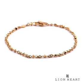 ライオンハート ピラミッドチェーン ブレスレット M K10 イエローゴールド メンズ ブランド LION HEART