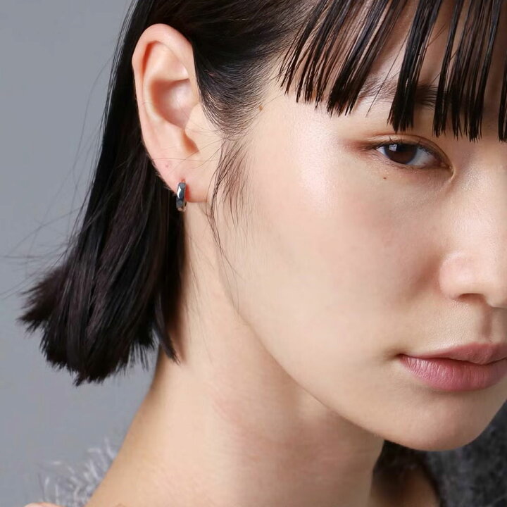 楽天市場 ライオンハート Lion Heart カッティング フープピアス シルバー925 ブラック 黒 メンズ ブランド Wayng