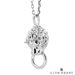 ライオンハート ライオンヘッド プチ ネックレス K10ゴールド ホワイトゴールド メンズ ブランド LION HEART
