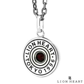 ライオンハート バースドロップ ネックレス 誕生石 1月 ガーネットカラー シルバー925 メンズ ブランド LION HEART