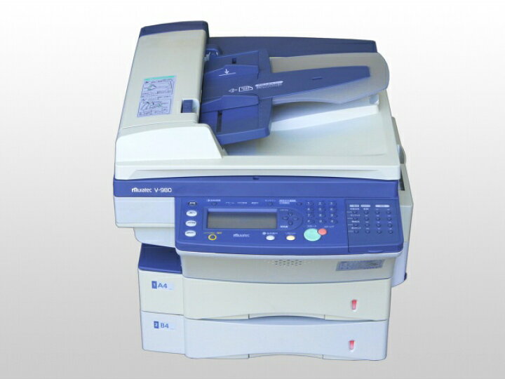 楽天市場】V-980 ムラテック B4送受信対応 モノクロレーザーFAX【中古 