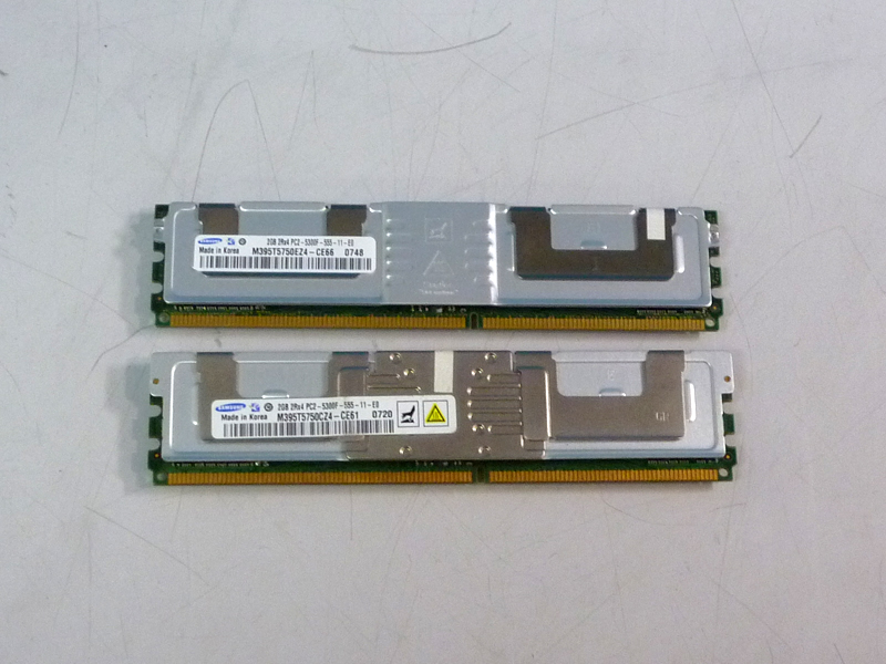 PGBRU4CE 富士通 2GB PC2-5300F DDR2 ECC FB-DIMM 2枚セット 4GB CA06718-J209【中古】