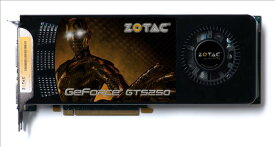 ZOTAC GeForce GTS250 512MB 256BIT DDR3 ZT-20101-10P【中古】