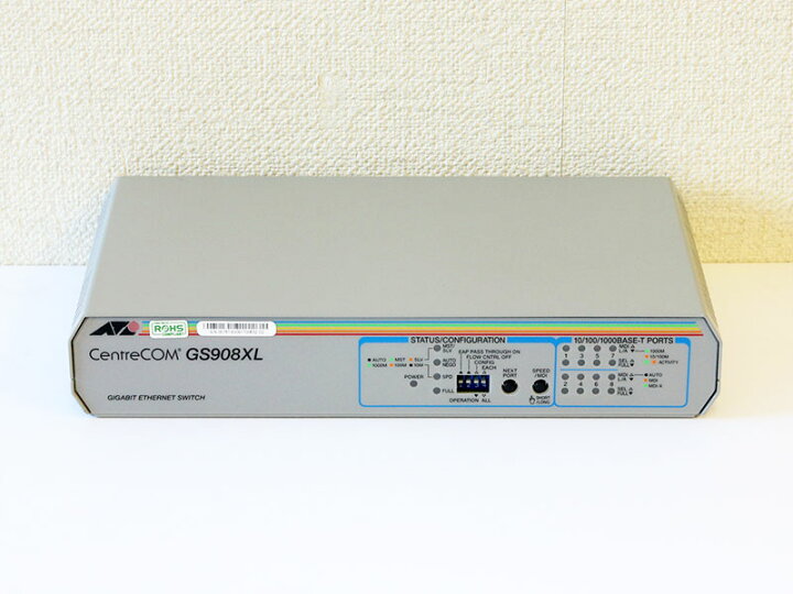 楽天市場】Allied Telesis CentreCOM GS908XL ギガビットイーサネット 
