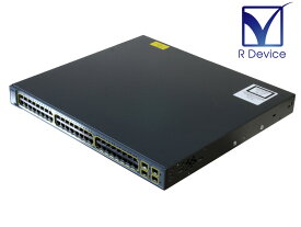WS-C3750G-48PS-S V08 Cisco Systems Catalyst 3750 PoE-48 ver 12.2(50)SE5 初期化済み【中古】