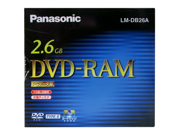 楽天市場】LM-DB26A Panasonic DVD-RAMディスク (カートリッジ付き 2.6 