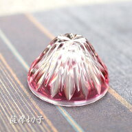 薩摩切子 富士山盃 赤富士 金赤 薩摩びーどろ工芸 誕生日プレゼント 退職祝 長寿 還暦 喜寿 御祝 お祝い …