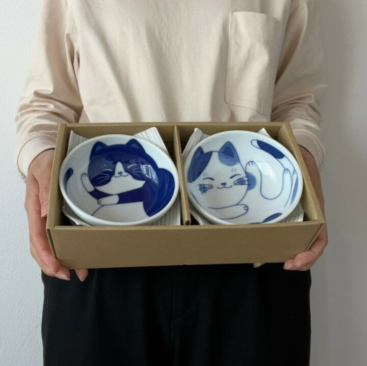 楽天市場】美濃焼 ねこちぐら4客小鉢揃 小鉢 セット 和食器 おしゃれ 