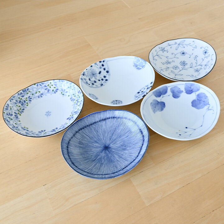 楽天市場】美濃焼 絵変り 軽い楕円深皿揃 小皿 セット 和食器 おしゃれ 