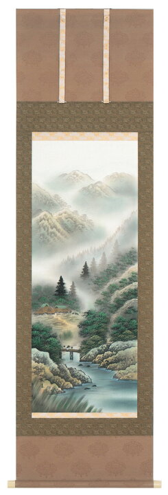 楽天市場】掛け軸 掛軸（かけじく）販売 通販店彩色山水 （山下 友月 