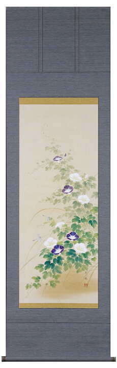楽天市場】掛け軸専門店 掛軸（かけじく）通販朝顔（出口 華凰）花鳥画 